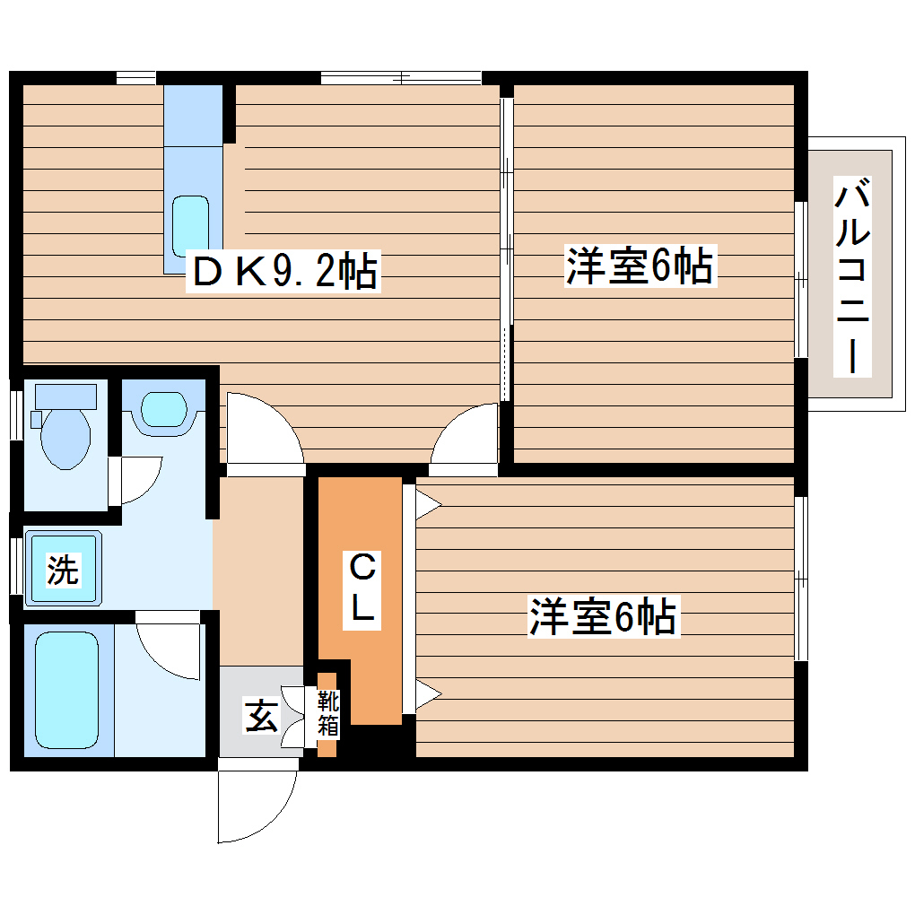 アスコット八木山南の間取り