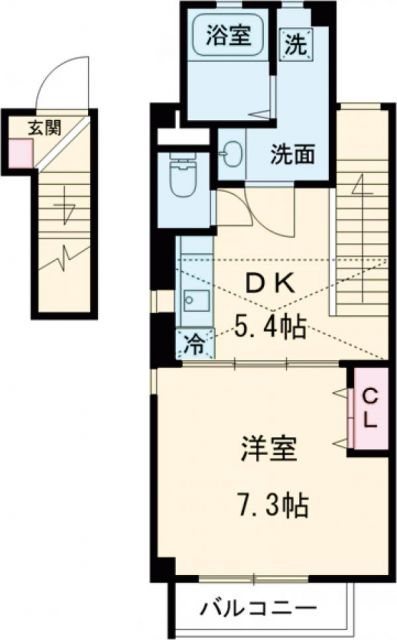 摂津市千里丘東のアパートの間取り