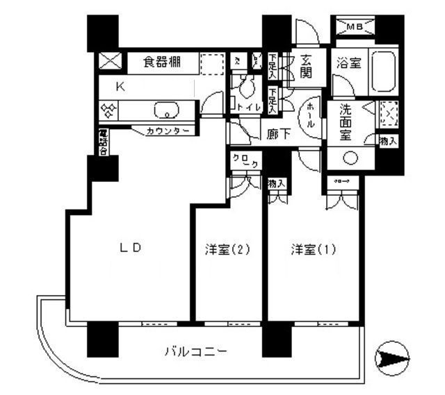 リバーポイントタワーの間取り