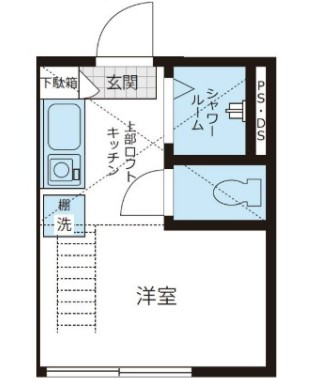 新宿区原町のアパートの間取り