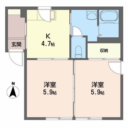 クレストヒルズ　Ａの間取り