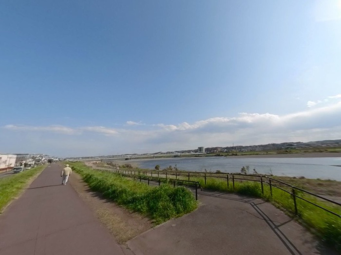 公園　多摩川河川敷（公園）まで600m