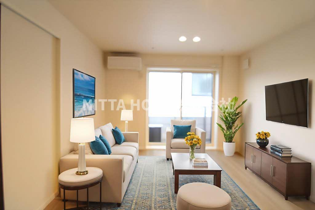 居室・リビング　※家具等は配置のイメージで賃貸物件に付属しておりません