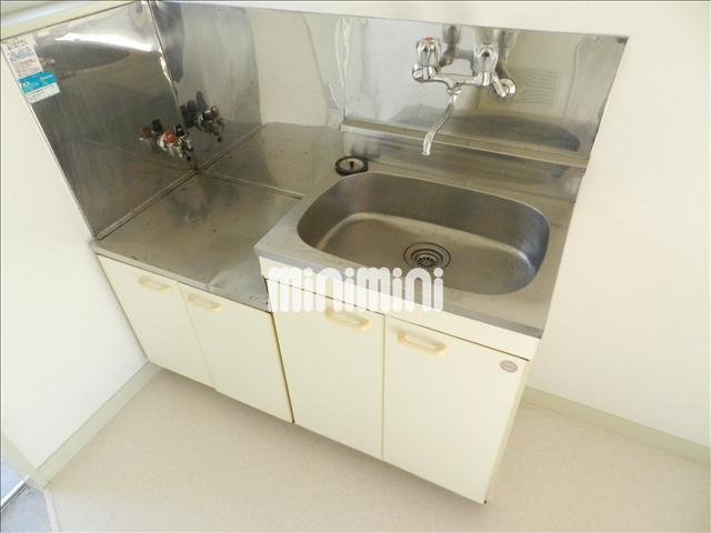 キッチン　ガスコンロ２口設置可のキッチン