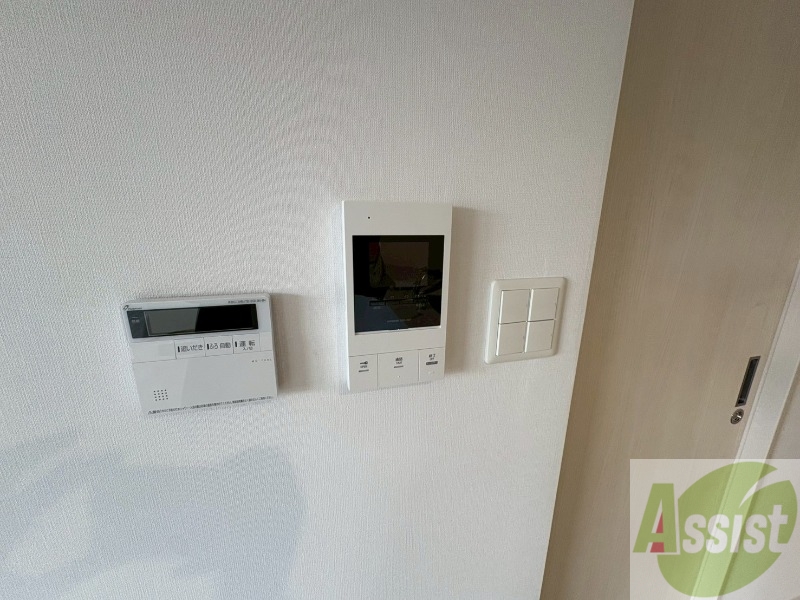 セキュリティ　モニタ付インターホンでセキュリティ面も安心です。