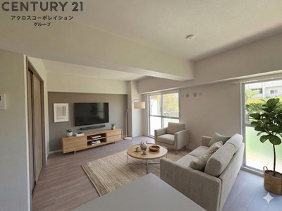 居室・リビング　画像中の家具はAIにより配置加工しているため、付属しません