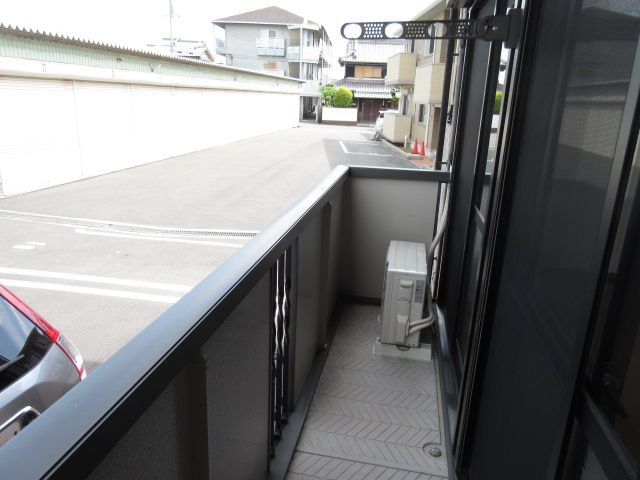 バルコニー　東向きです。
