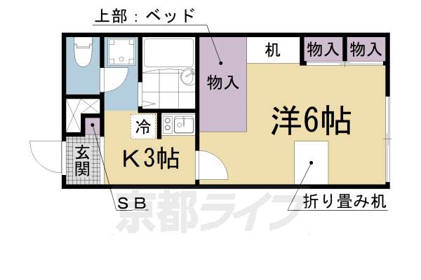 ＪＲ湖西線 唐崎駅 徒歩6分 2階建 築23年の間取り写真