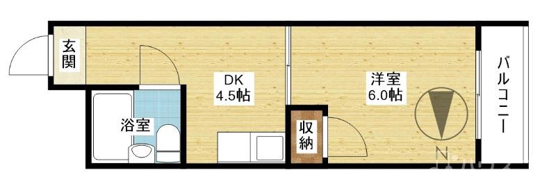 阪急神戸線 神崎川駅 徒歩8分 4階建 築40年の間取り写真