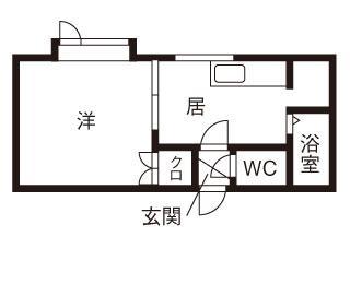 北海道札幌市中央区南八条西１８（アパート）の賃貸物件の間取り