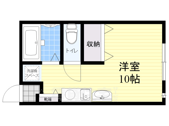 大阪市淀川区十八条のアパートの間取り