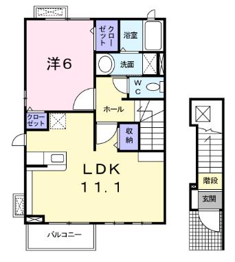 東海市名和町のアパートの間取り