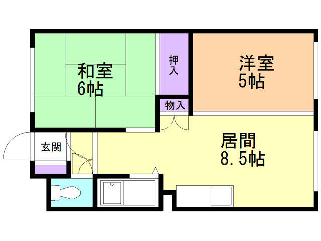 ハイツ美原の間取り