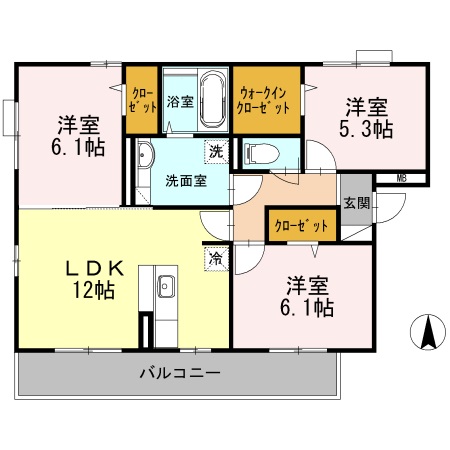 ホワイトパレス藤ノ元の間取り