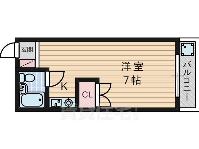 京都市伏見区桃山町泰長老のマンションの間取り