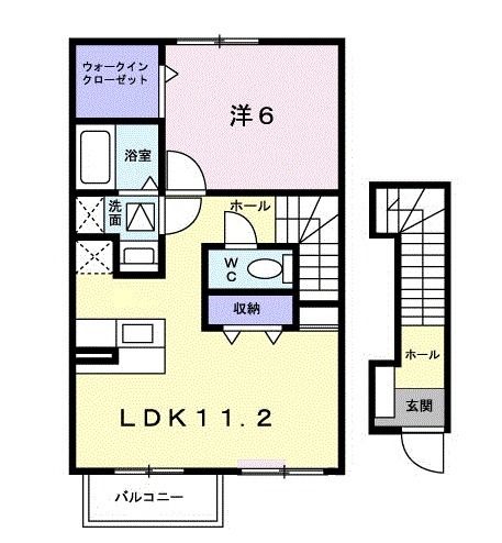 福島市太平寺のアパートの間取り