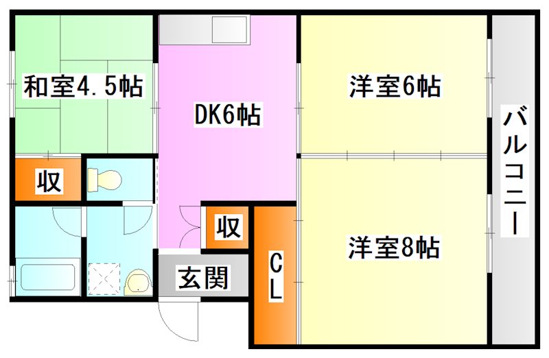 たかはグリーンハイツの間取り