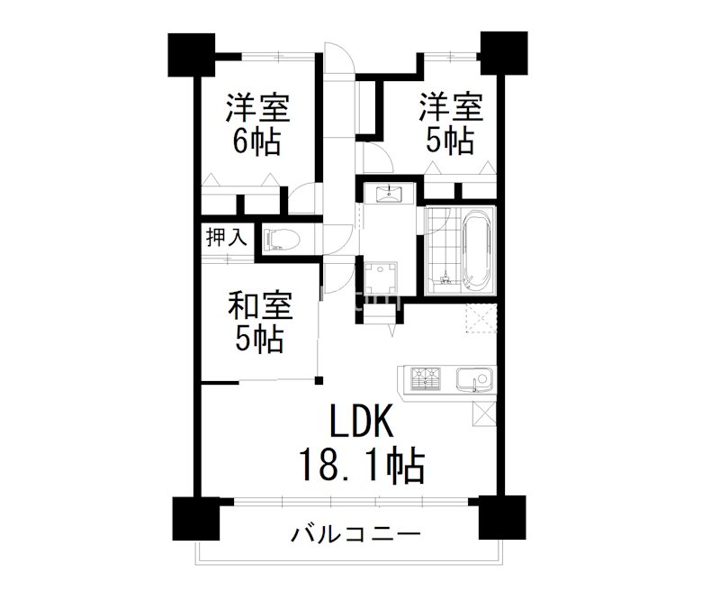 【パデシオン京都大久保ザ・グランドレジデンスの間取り】