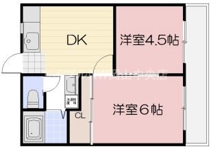 岡山市北区神田町のマンションの間取り