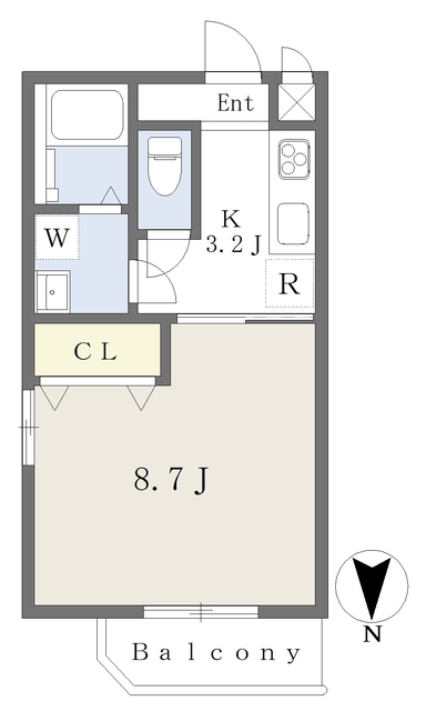 【松山市木屋町のマンションの間取り】