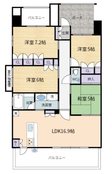 【アネージュ石川マークスの間取り】