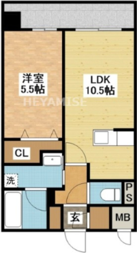 長崎市銅座町のマンションの間取り