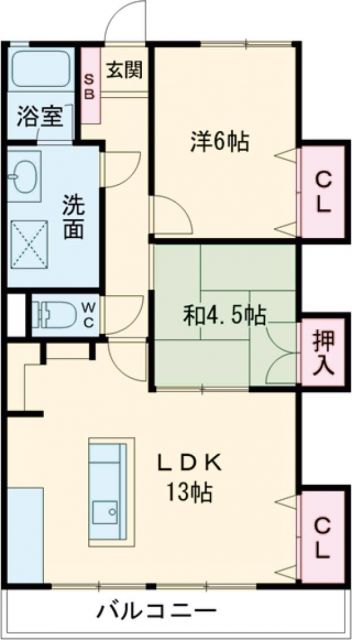 メゾンドゥ南海の間取り