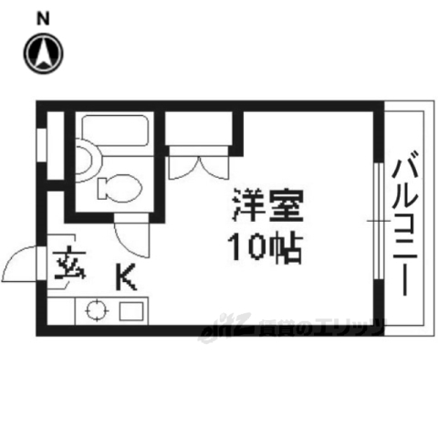 城陽市枇杷庄のマンションの間取り