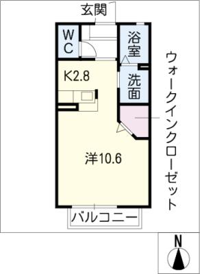 サニーヒルコマツＦ棟の間取り