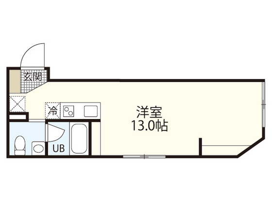 広島市西区大芝のアパートの間取り