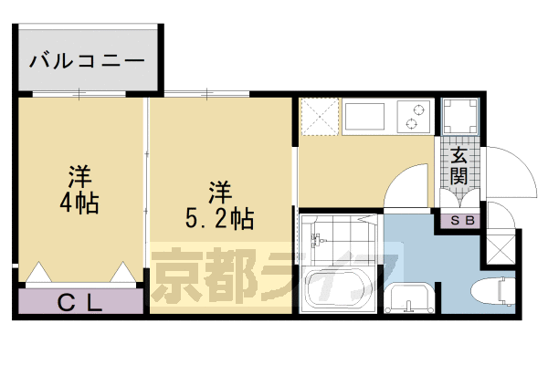 京都市南区吉祥院池ノ内町のマンションの間取り