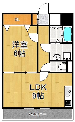 横浜市鶴見区東寺尾北台のマンションの間取り