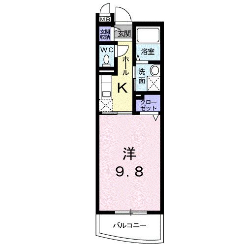 浜松市中央区雄踏のマンションの間取り