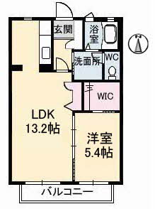 福山市御幸町大字森脇のアパートの間取り