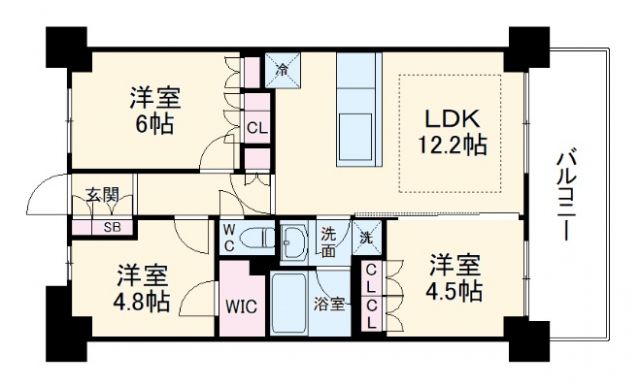 和光市白子のマンションの間取り