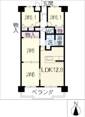 スペリア桑名二番館１０４号の間取り