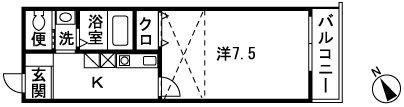 藤沢市亀井野のアパートの間取り