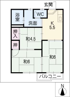 フォーブル浄水IIの間取り