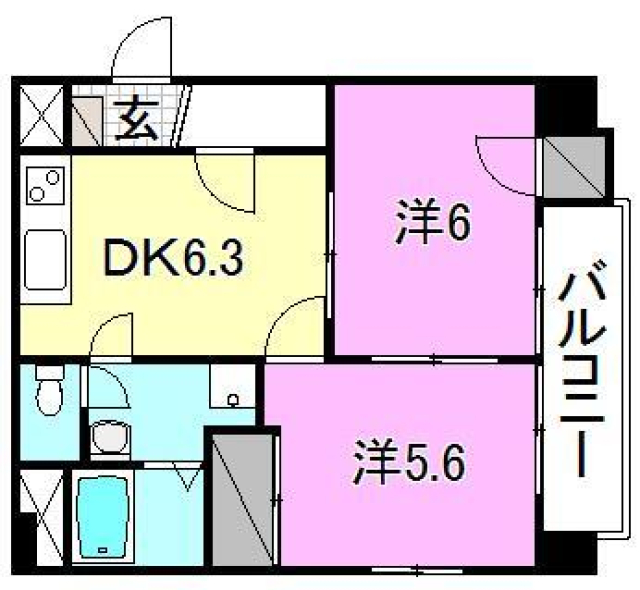 サンフラット(束本２丁目)の間取り