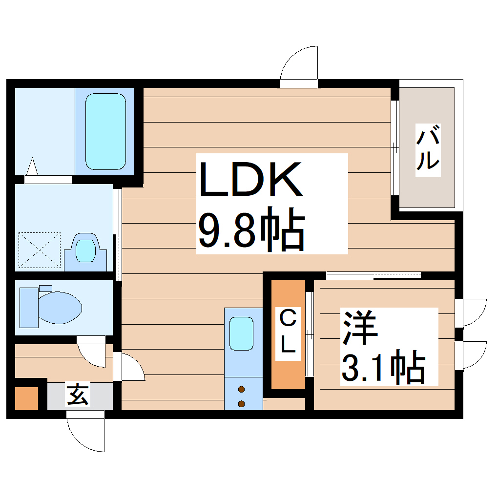 【ナトゥラーレ北仙台IIの間取り】