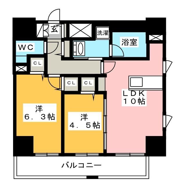 レフィールオーブ町屋駅前の間取り