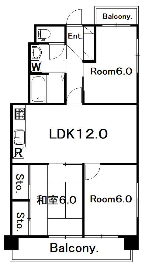 中湘レジデンス岩見の間取り