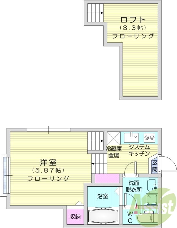 ザ・ソレイユ八木山1の間取り