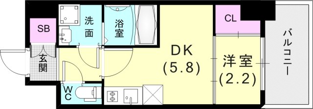 アドバンス神戸ラシュレの間取り