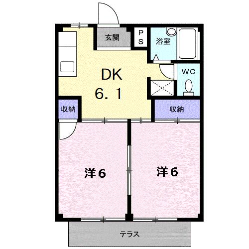 シティハイツ山の手Ａの間取り