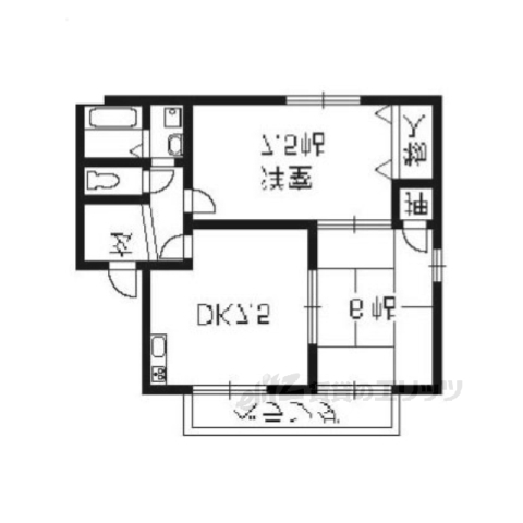 京都市南区久世中久町のアパートの間取り