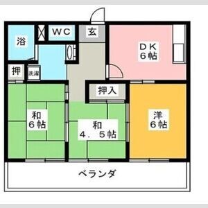 ハイツ森鷹2番館の間取り