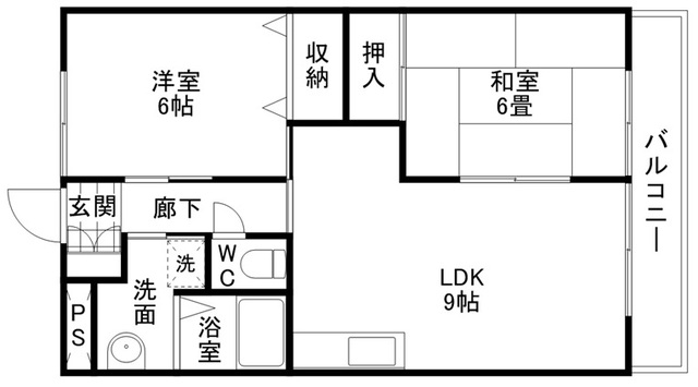 駅前コーポラスの間取り