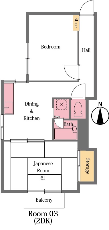 東松山市松葉町のアパートの間取り