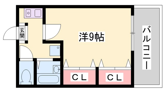 姫路市北今宿のアパートの間取り